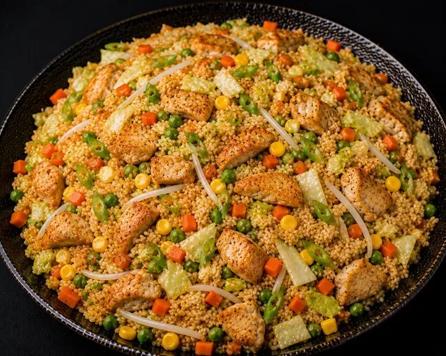 42 Bratreis mit huhn