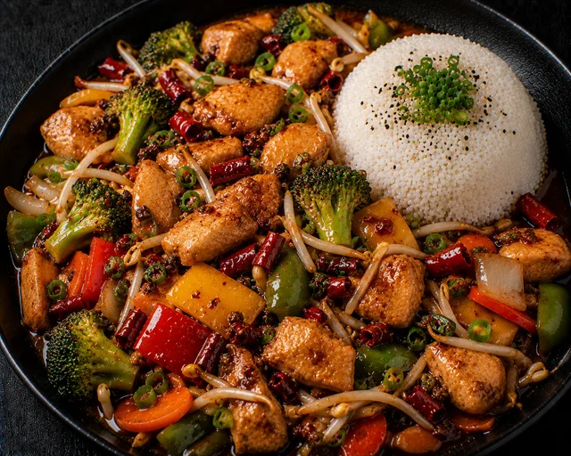 65 Huhn Szechuan Art