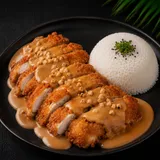 M14 Gebackenes Huhn mit Erdnuss Sauce