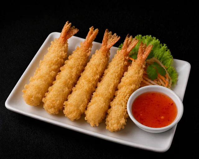 14 Tempura Garnelen